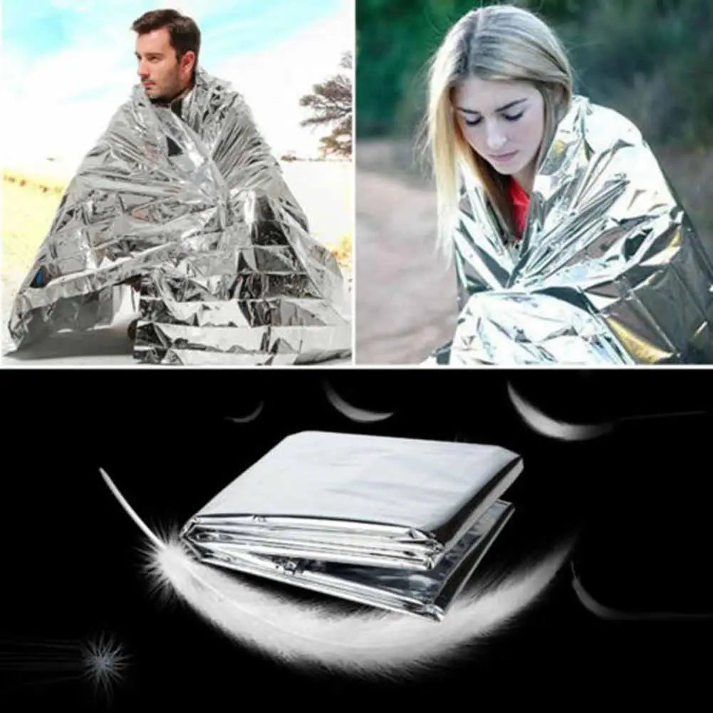 Emergency Blankets for Survival Blanket, Space Blanket, Thermal Blanket Emergency, Supplies Car Emergency Thermal Blankets Survival for Bug Out Gear Camping Foil Blanket Solar Blanket